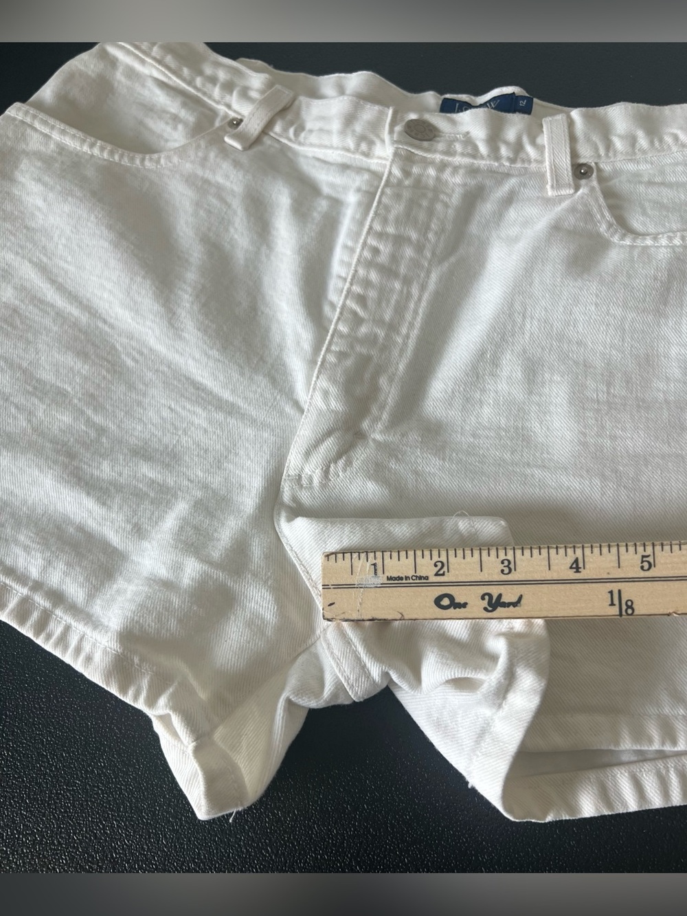 J.Crew White Denim Shorts Size 12 | 100% Cotton - Picture 4 of 8